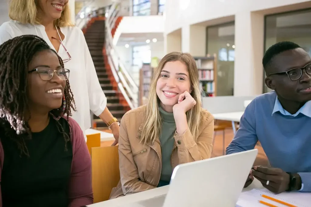 Photo of a happy learner. Our course give you the skills to work in Schools and Colleges and is an excellent way to start your journey into working in education