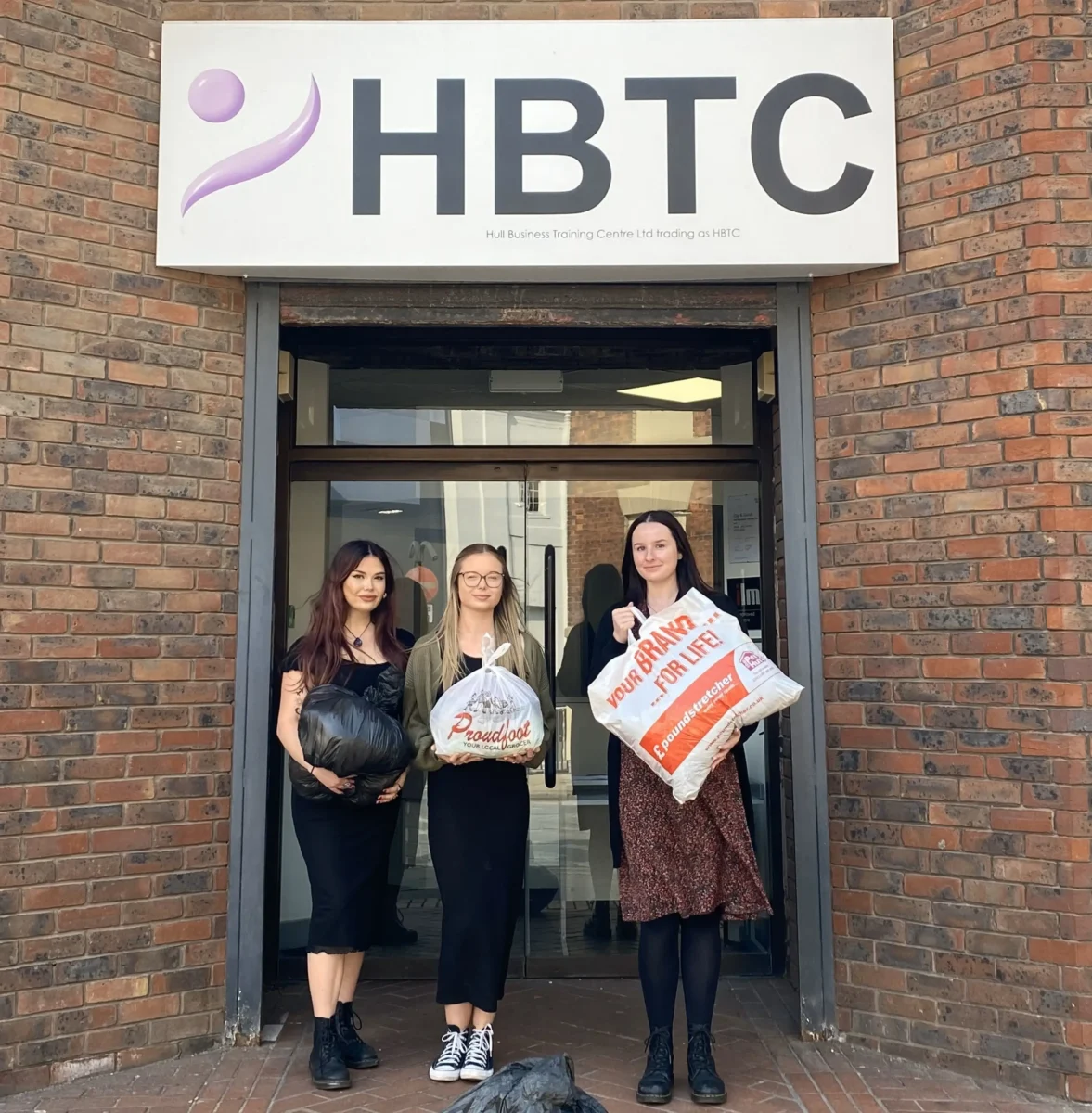 Emily, Lydia, Mya, for Clothing Poverty Awareness Week, donating to Emmaus Hull & East Riding.