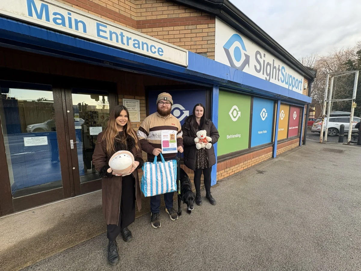 Emily (left), Mya (right) donating to Sight Support Hull.