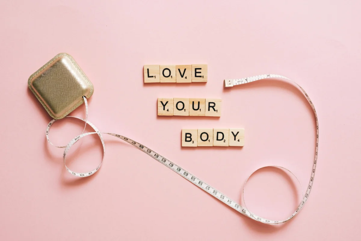 Photo of statement 'love your body' in relation to Mental Health Awareness Week and body image.