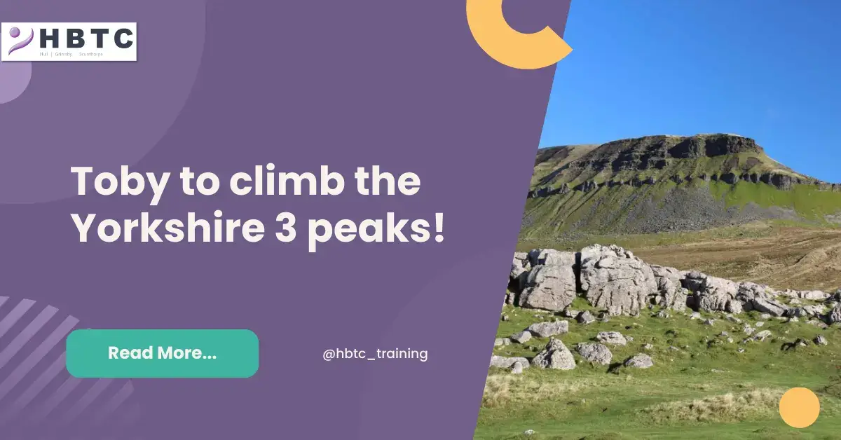 Toby to climb the Yorkshire 3 peaks!
