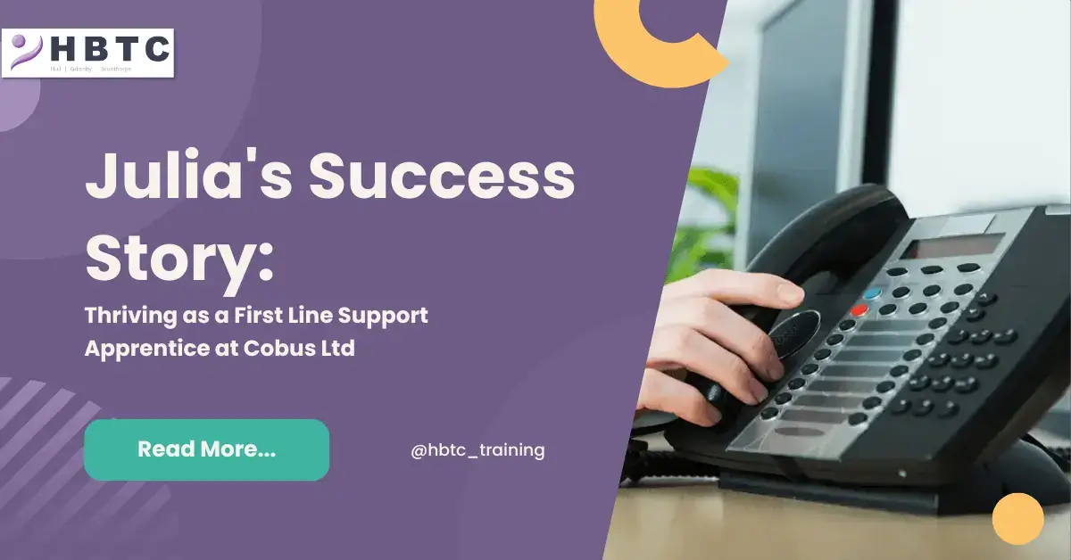 Julia’s Success Story: Thriving as a First Line Support Apprentice at Cobus Ltd